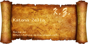 Katona Zella névjegykártya