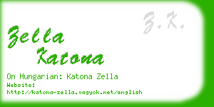 zella katona business card